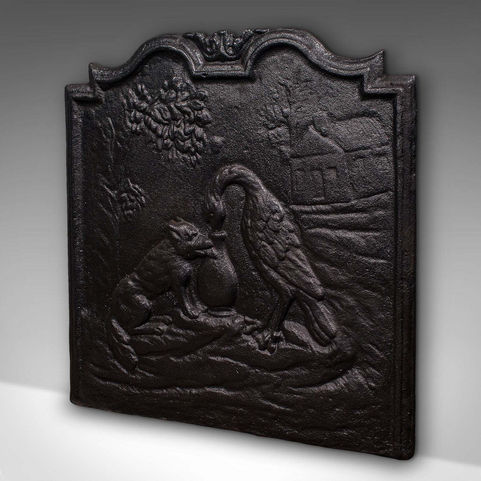 Antique Decorative Fire Back, English, Fireplace Reflector, Victorian, C.1890 photo for sale