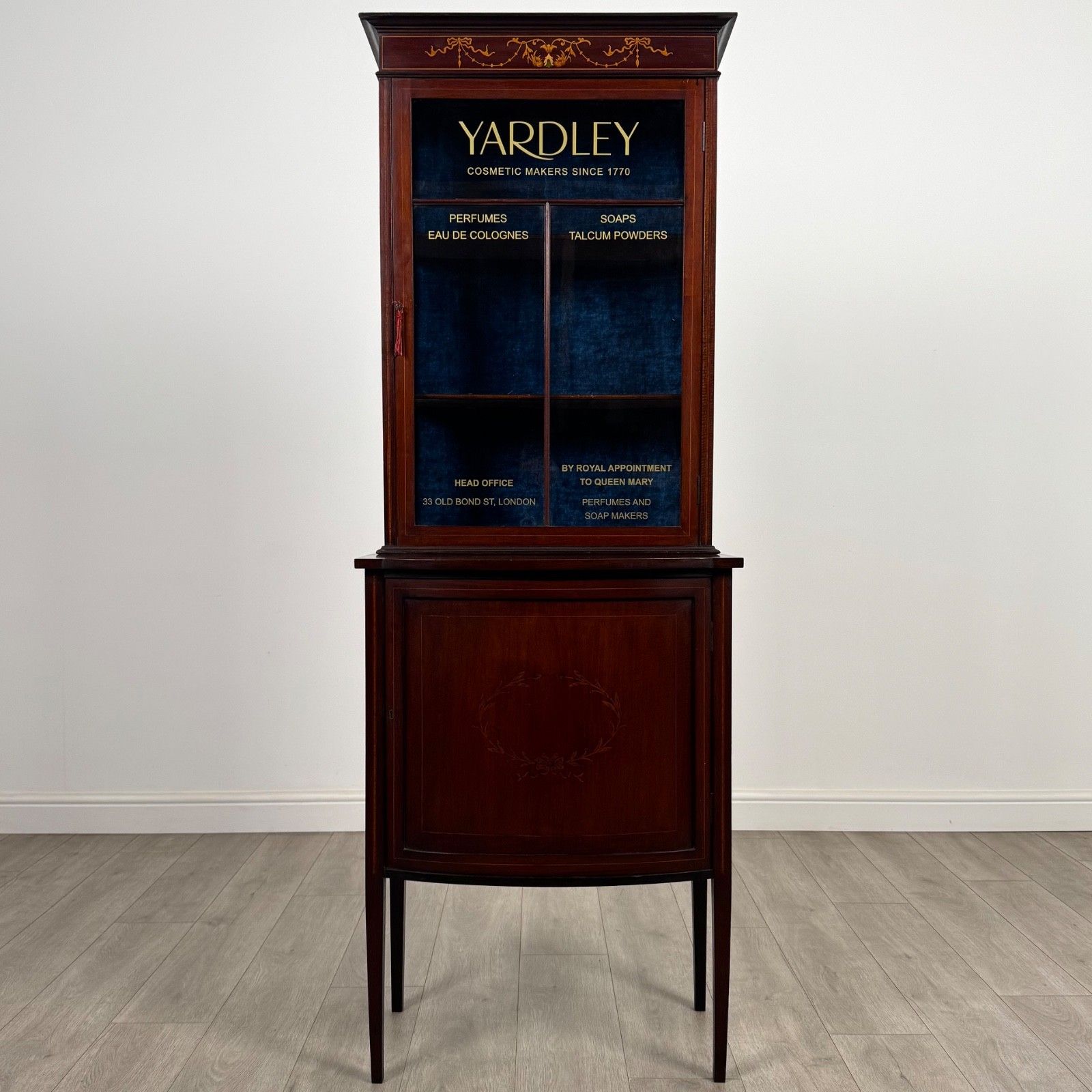 Antique 20th Century Unique Display Cabinet In Mahogany