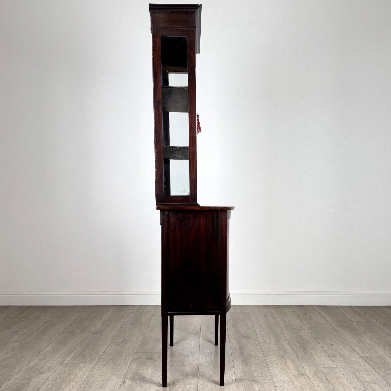 Antique 20th Century Unique Display Cabinet In Mahogany photo vintage