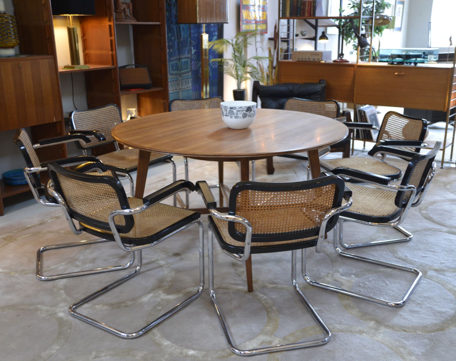 Set Of 8 Marcel Breuer Cesca Dining Chairs Model B64 Italian 1970s photo buy