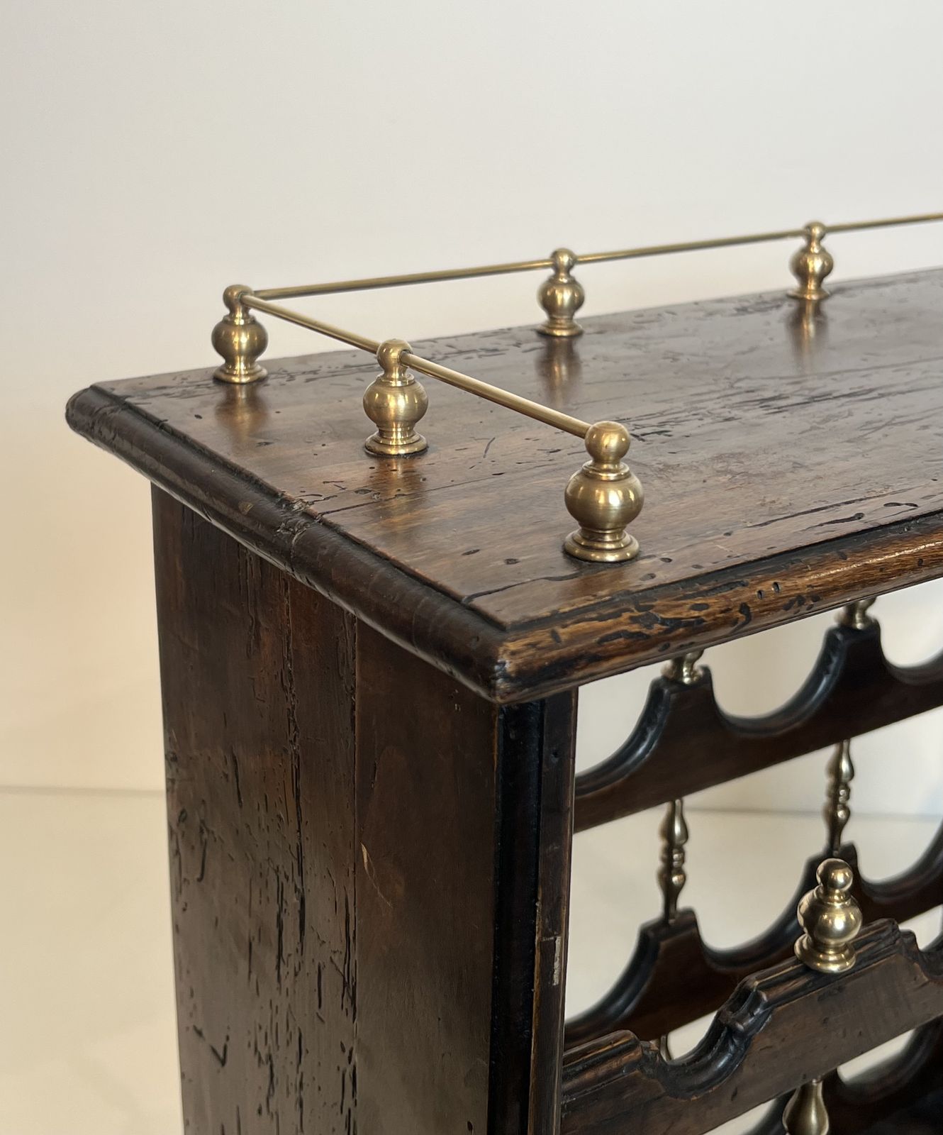 Wooden And Brass Bottle Holder photo buy