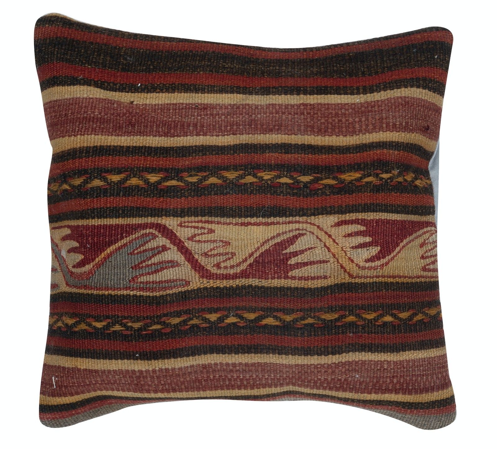 16"X16" Set Of 2 Turkish Cushion Covers. Flatweave Kilim Accent Pillows photo furniture