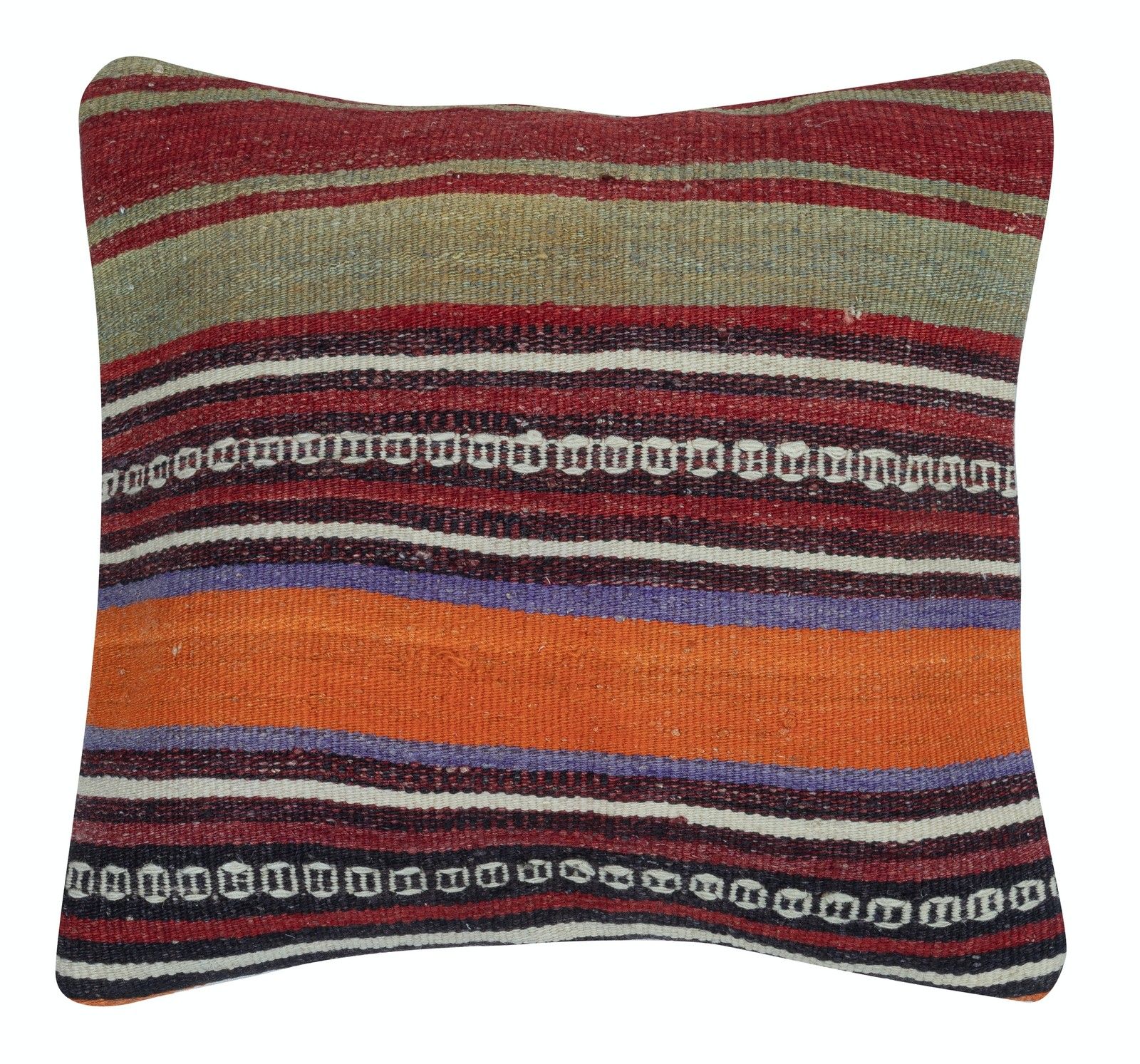 16"X16" Set Of 2 Handmade Cushion Covers. Colorful Striped Throw Pillows photo furniture