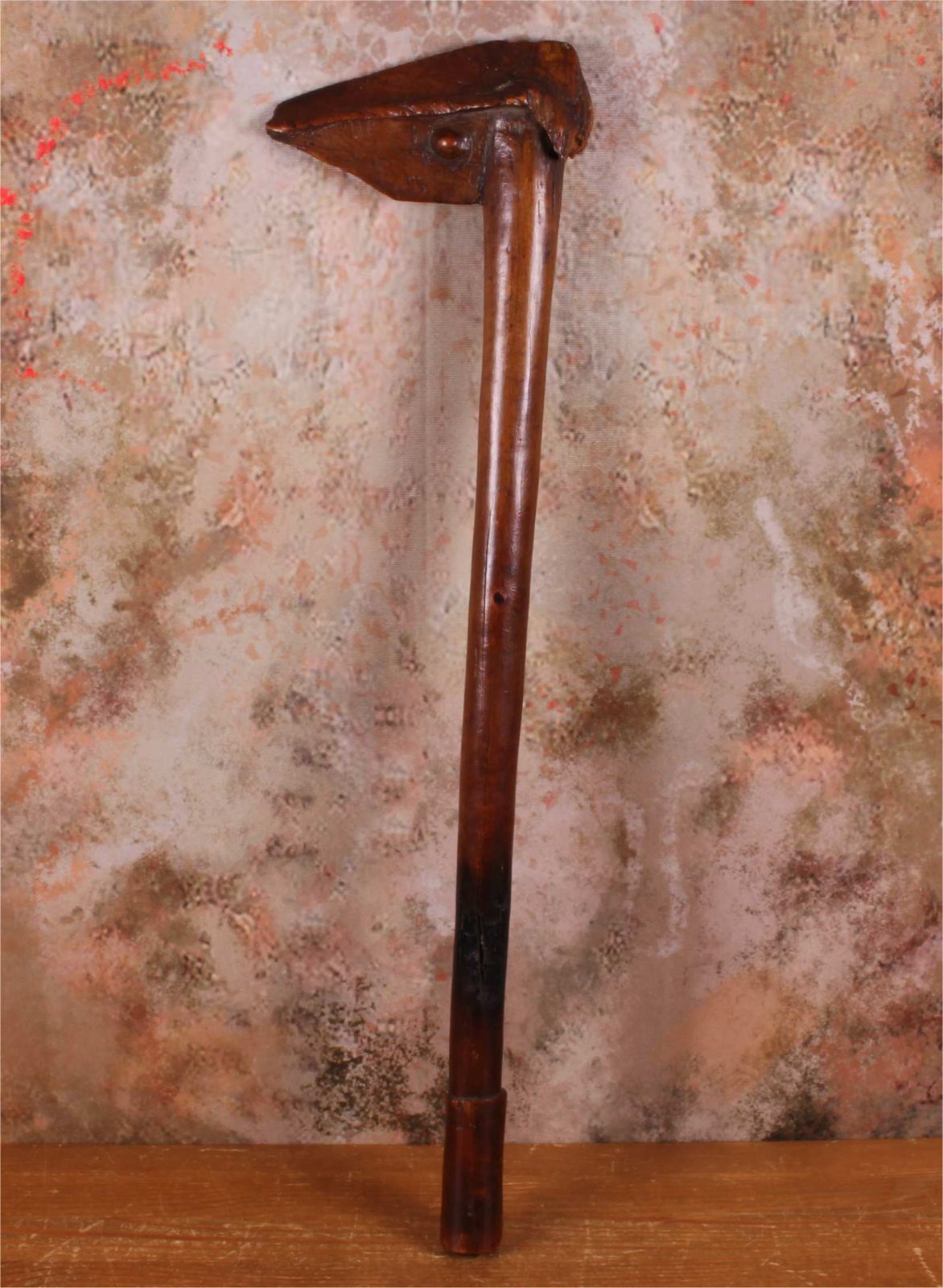 Antique Bird Head Kanak War Club. New Caledonian Wood Go Porowa Ra Maru. photo for sale