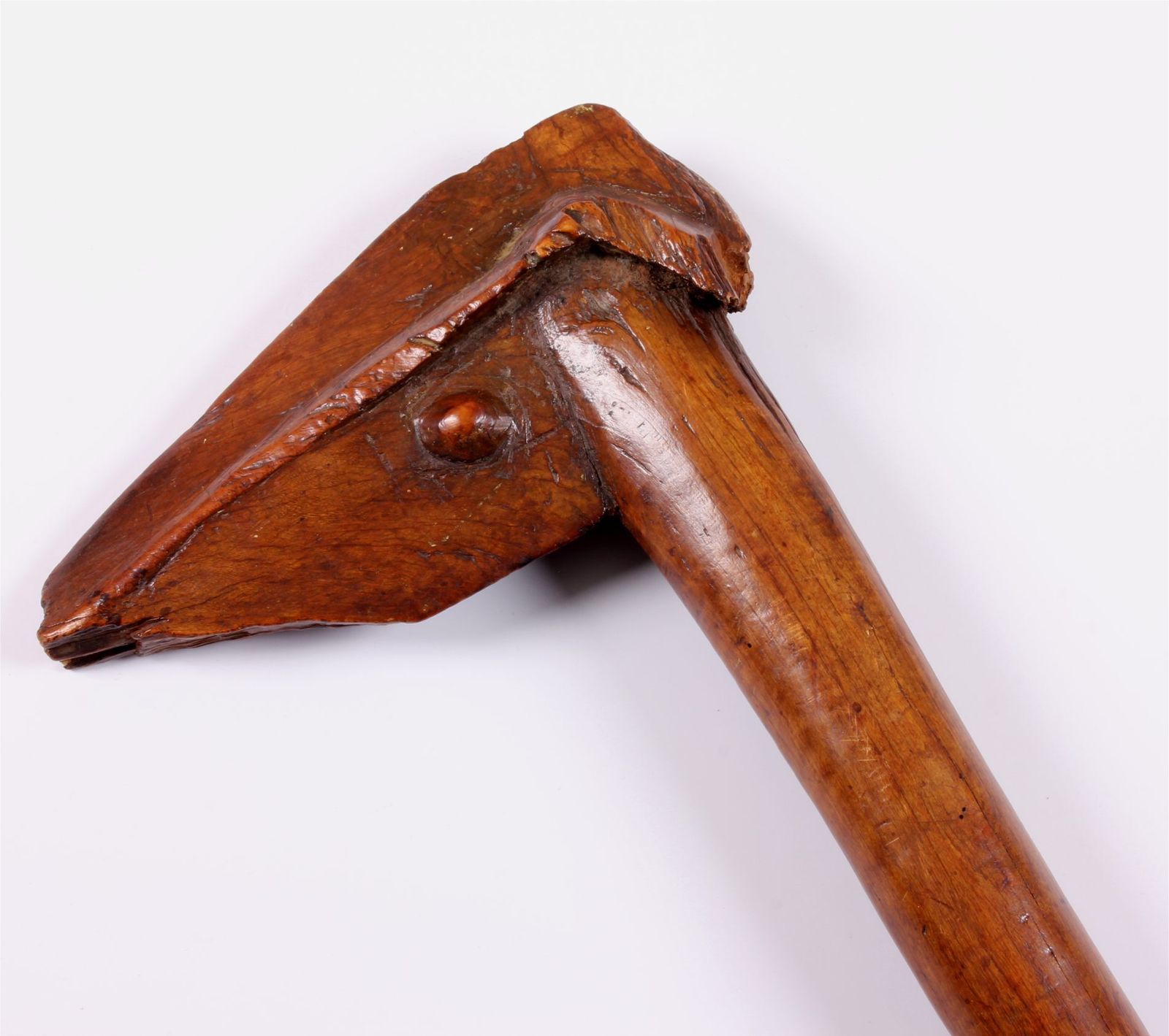 Antique Bird Head Kanak War Club. New Caledonian Wood Go Porowa Ra Maru. photo Home Decor