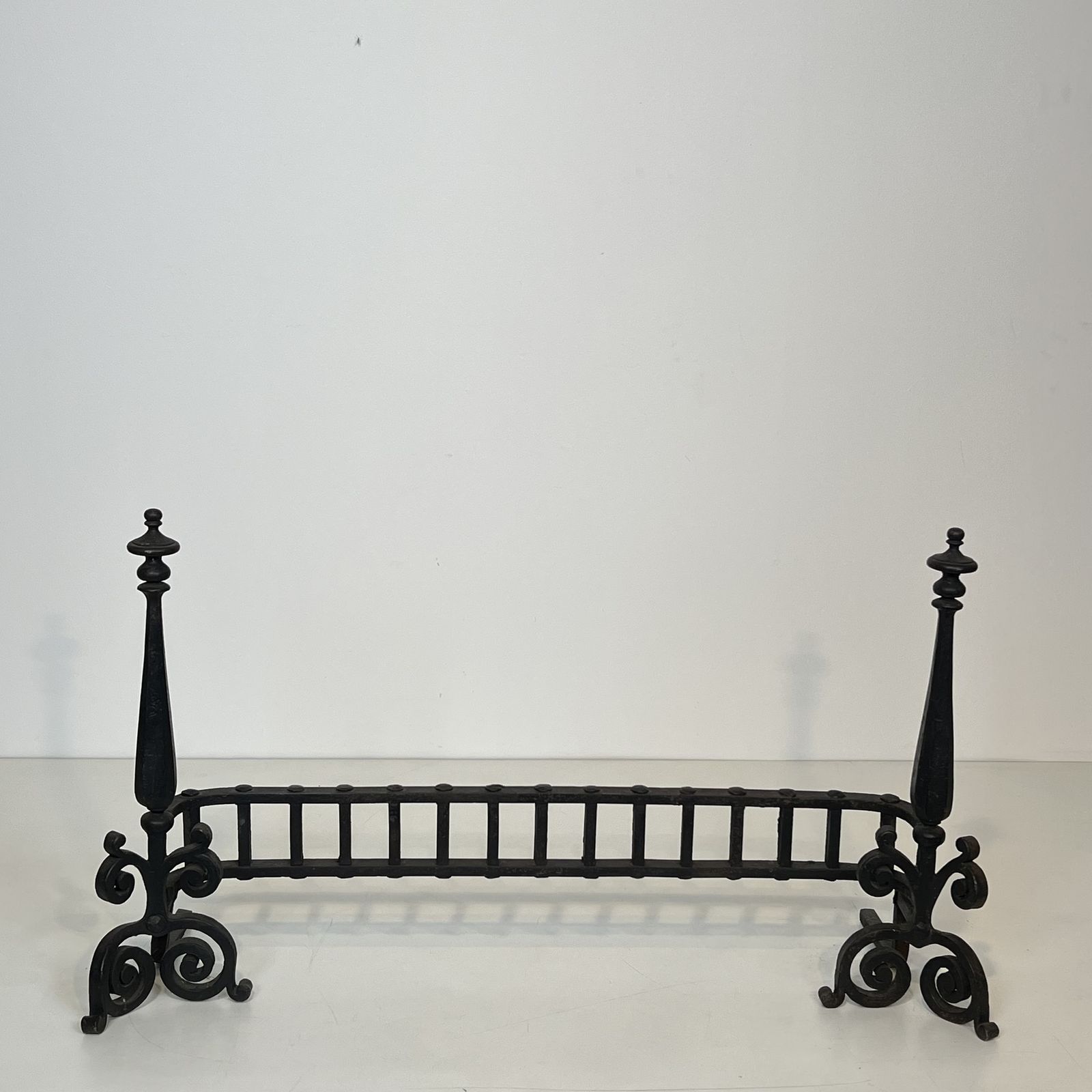 Wrought Iron Fire Dog Bar, 1900s