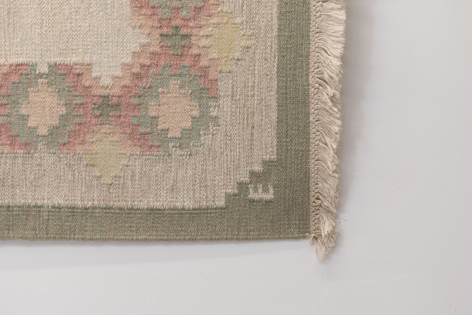 Swedish Flatweave Carpet In Tones Of Green photo Textiles