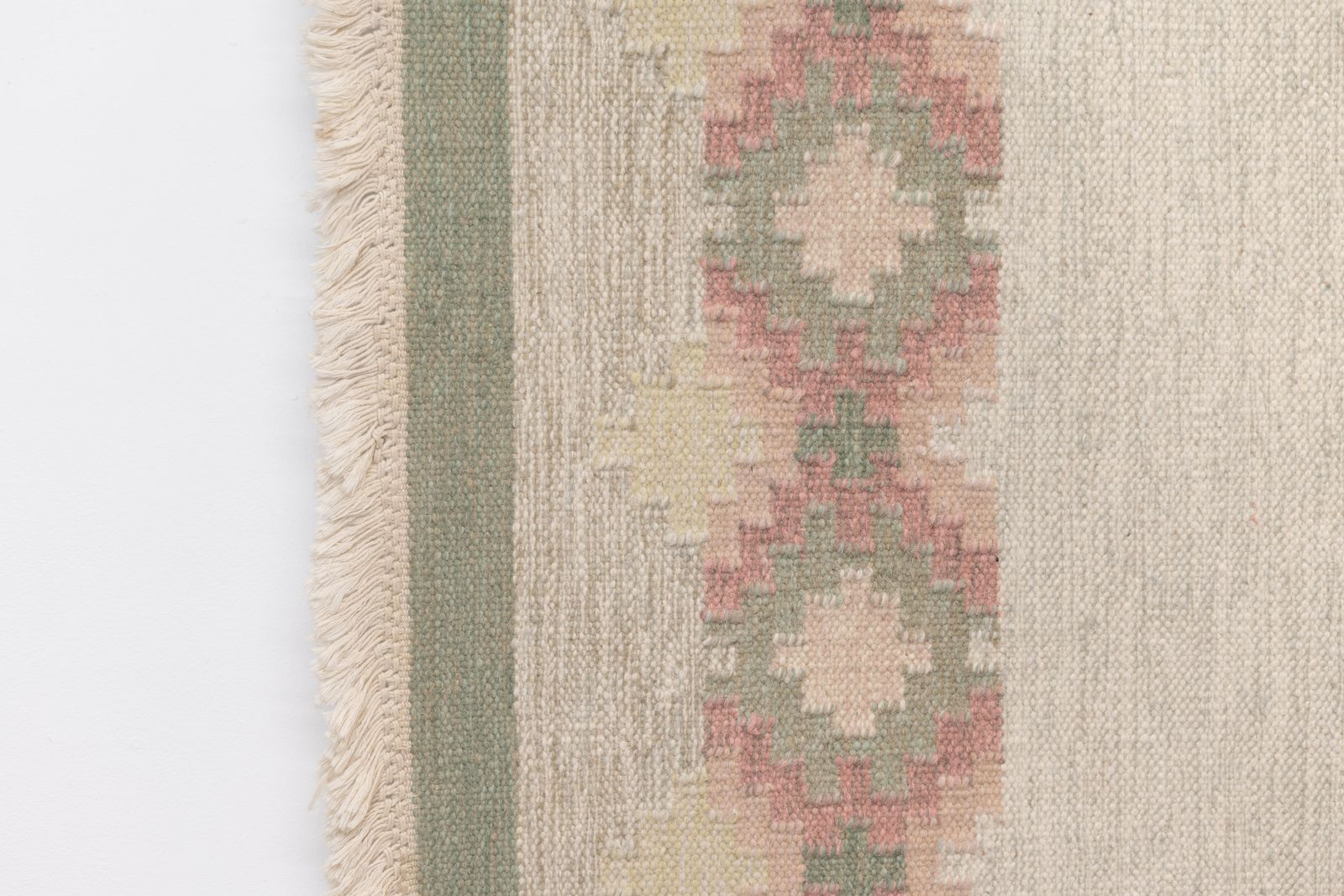 Swedish Flatweave Carpet In Tones Of Green photo 1176.0