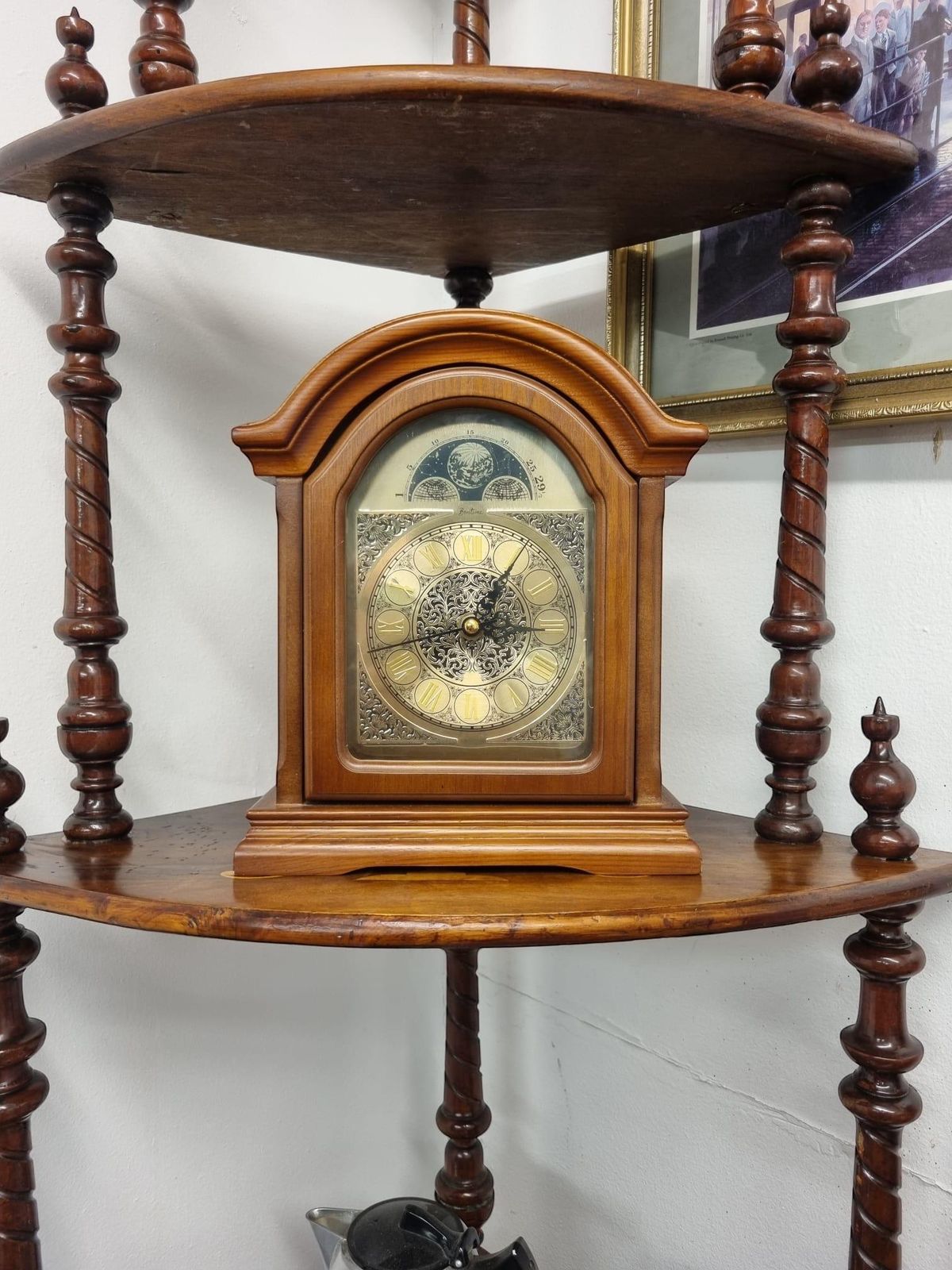 Vintage Acctim Wooden Radio Controlled Westminster Chime Mantle Clock