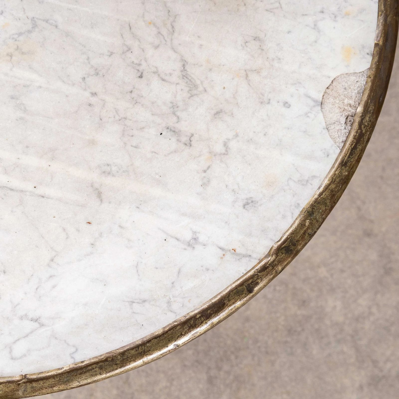 1890’s Rare French Bobbin Base Marble Bistro Table photo Furniture