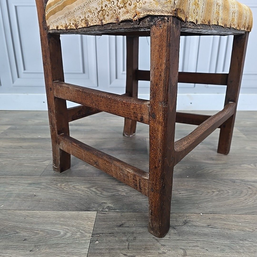 80.0 Antique Dining Chair Upholstered Bedroom Hall Seat Vintage Decorative Shape photo