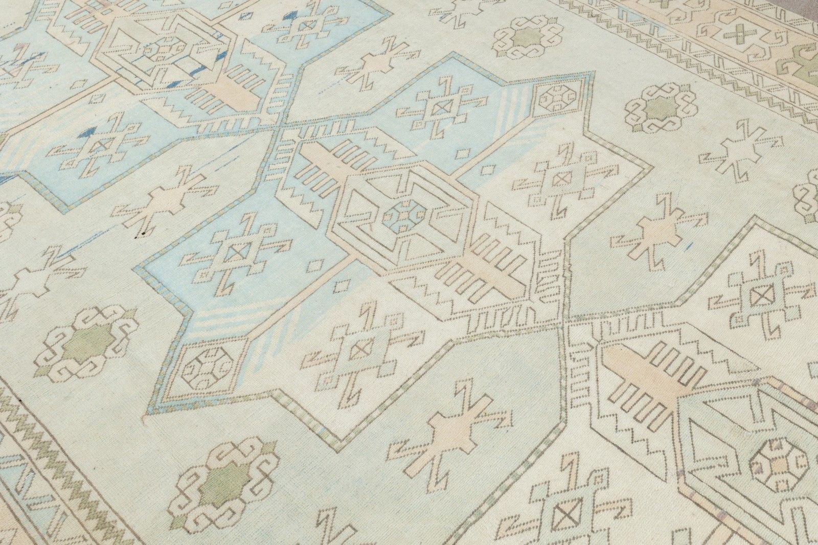 7.6x10.5 Ft One Of A Kind Vintage Beige Large Area Rug, Handmade Turkish Carpet photo for sale