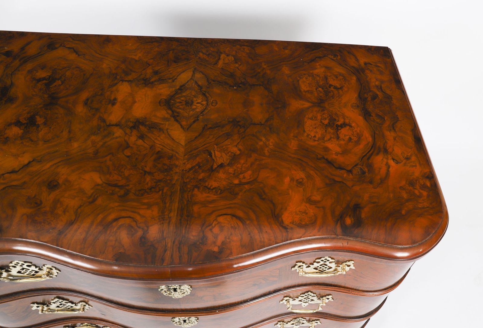 Antique Rare Bavarian Burr Walnut Commode C.1760 18th C photo 3950.0