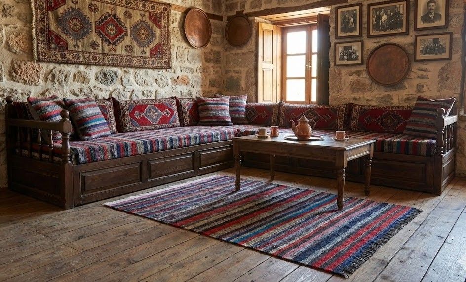 4.5x7.4 Ft Adjustable Flat Weave Turkish Kilim Carpet, Vintage Cotton Rag Rug photo buy