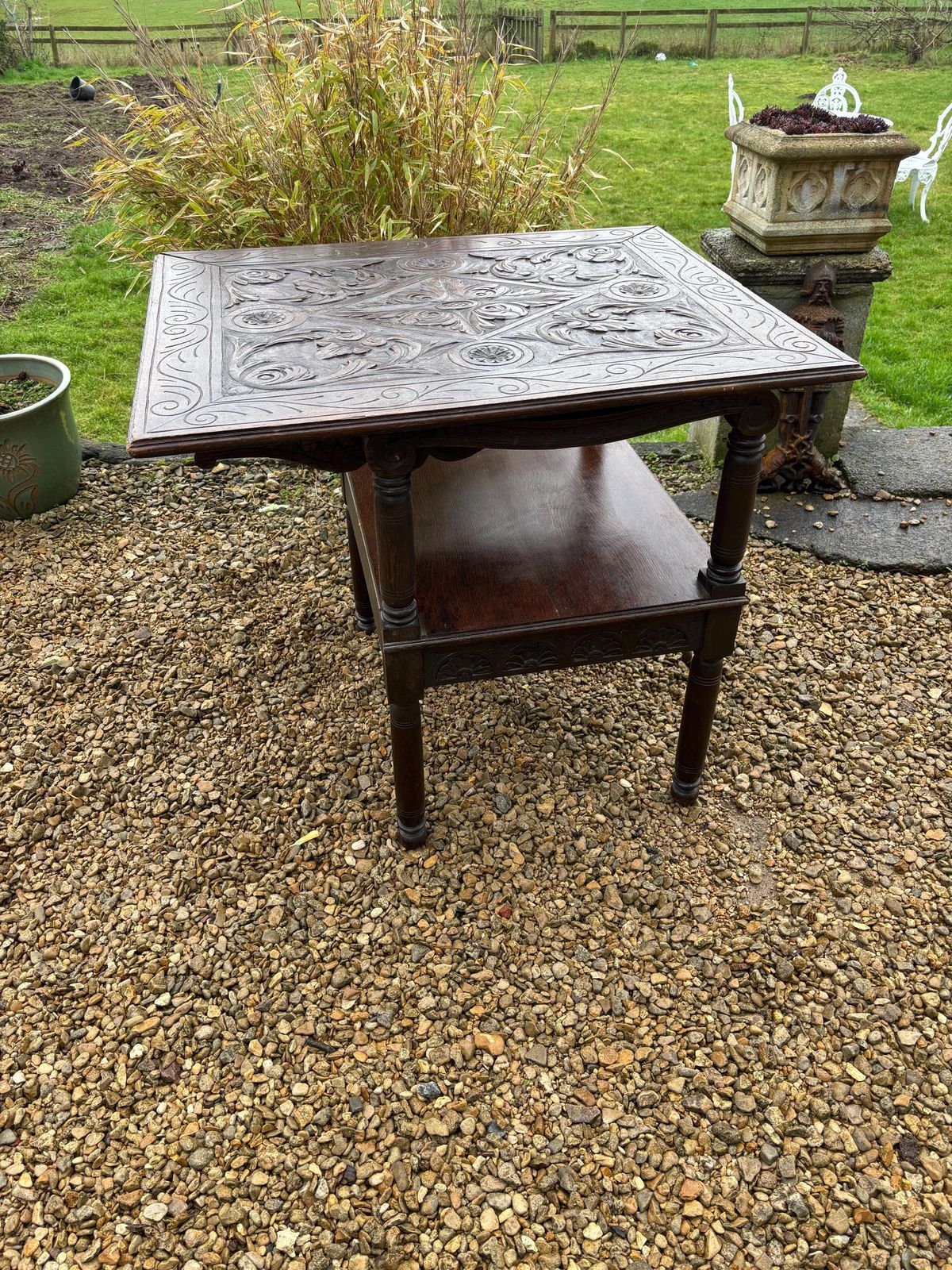 Antique Monks Metamorphic Bench Table Chair Multifunctional English Carved Oak photo vinterior