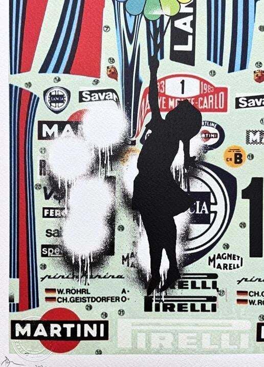 Death Nyc   Girl With Murakami Balloon And Martini   Limited Edition Reproduction Print photo Art