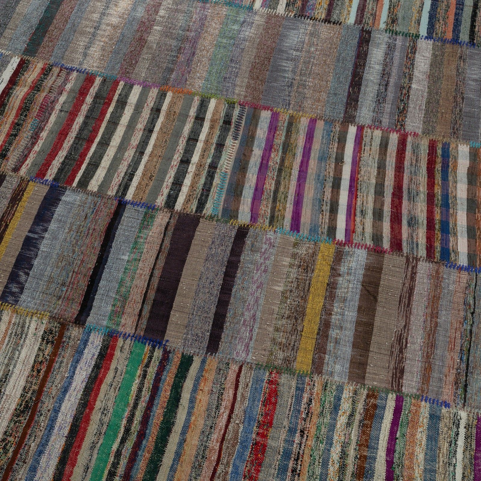 12.5x18.3 Ft Adjustable Vintage Oversize Kilim, Handmade Rag Rug, Cotton Carpet photo furniture
