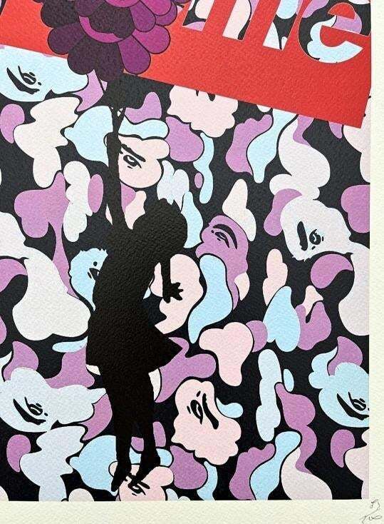 Death Nyc   Girl With Murakami Balloon Blue   Limited Edition Reproduction Print photo Art