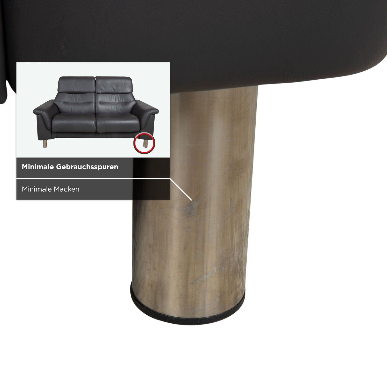 Mobilier Canapé 2 places Stressless Como en cuir vert photo