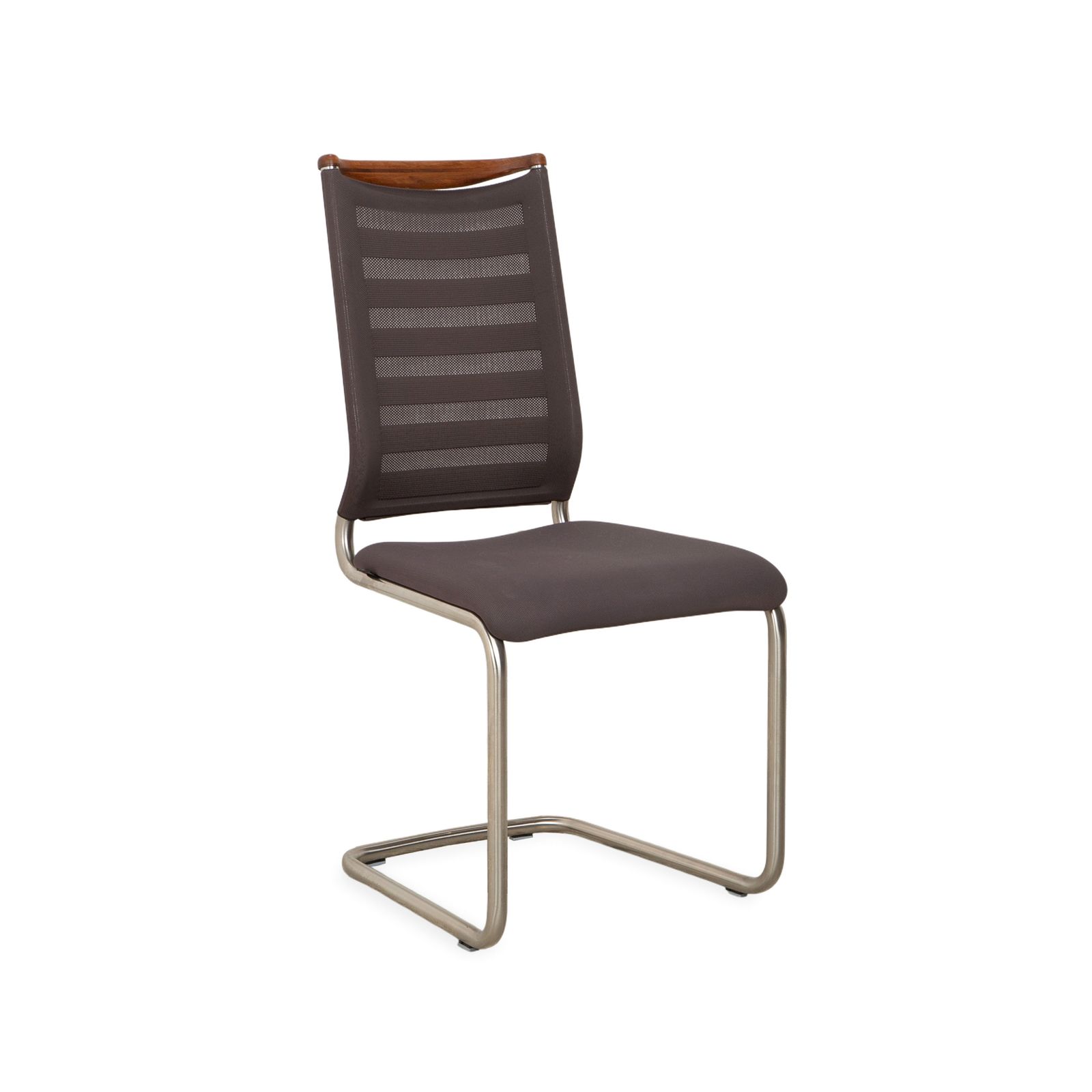 Set Van 4 Venjakob Lilli Stoelen Met Stof, Grijs En Bruin photo for sale