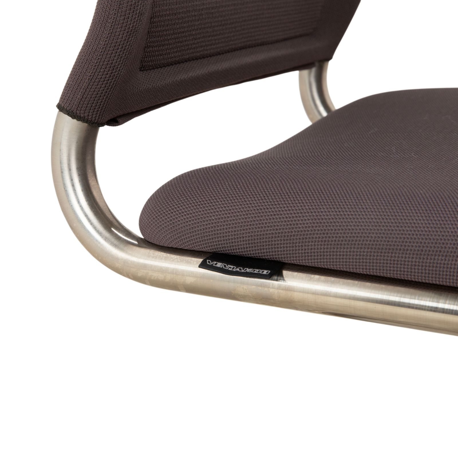 Set Of 4 Venjakob Lilli Fabric Cantilever Chairs, Grey And Brown photo buy