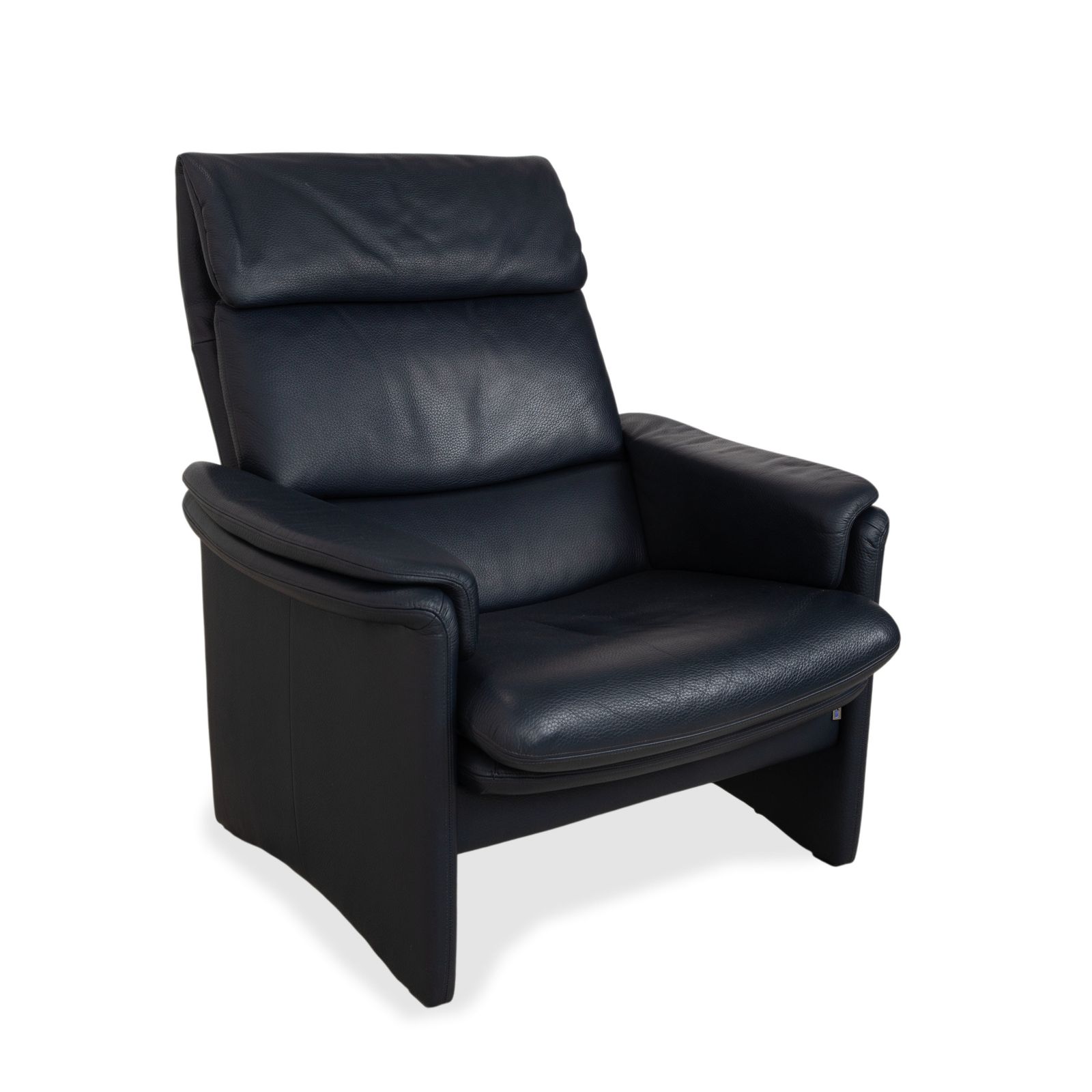 Fauteuil en cuir Erpo City bleu foncé marine, fonction manuelle photo for sale