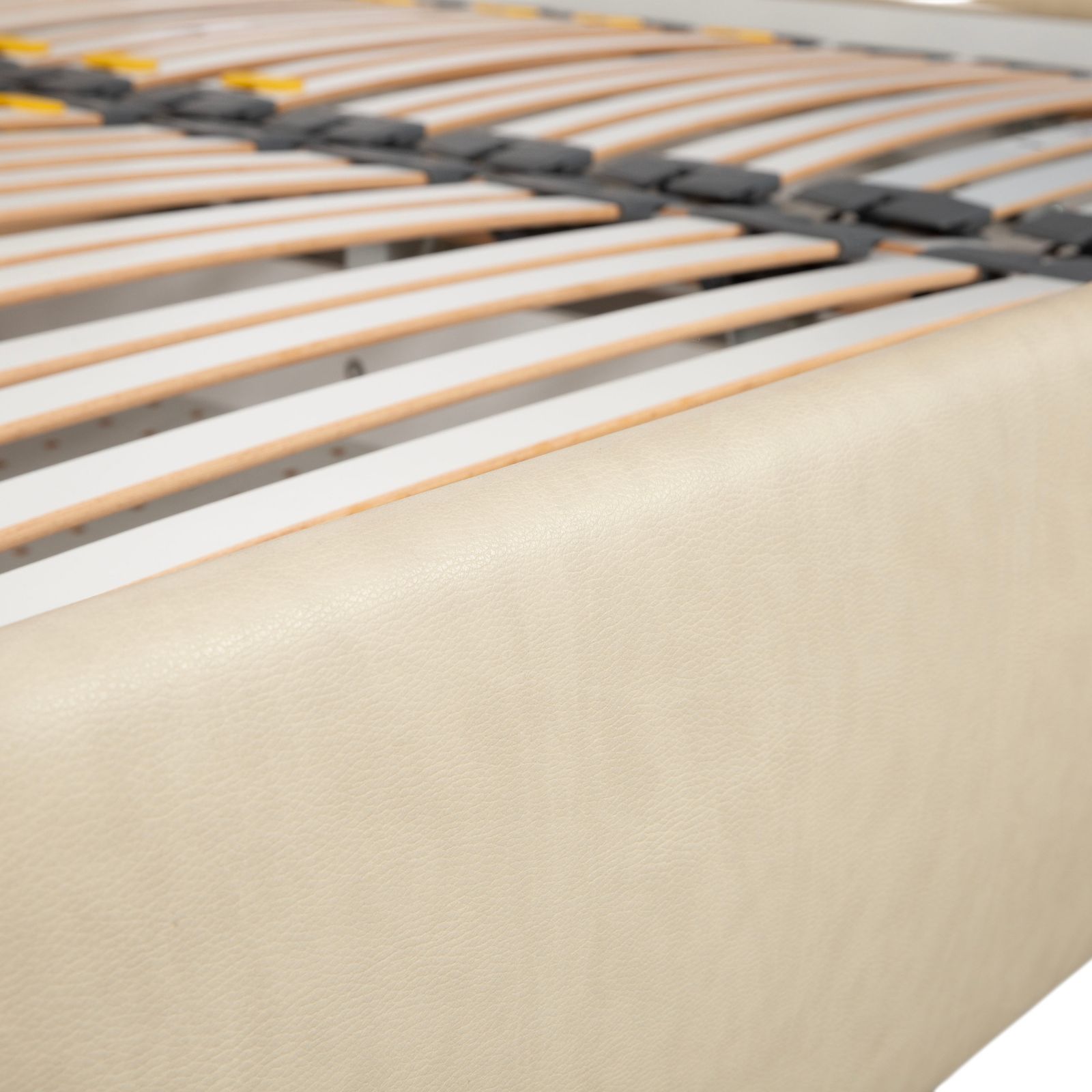 Lit Ruf Loftline en simili-cuir, beige/crème, 180 x 200 cm photo buy