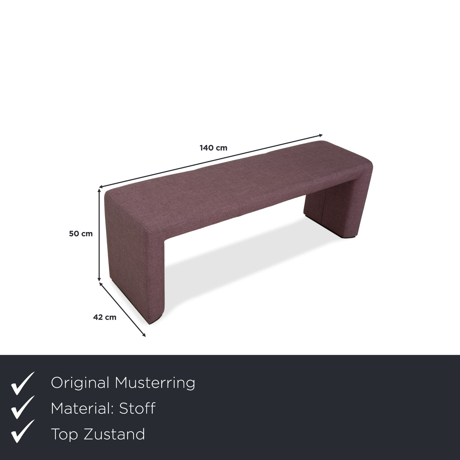 Tabouret Musterring en tissu rose lilas photo furniture