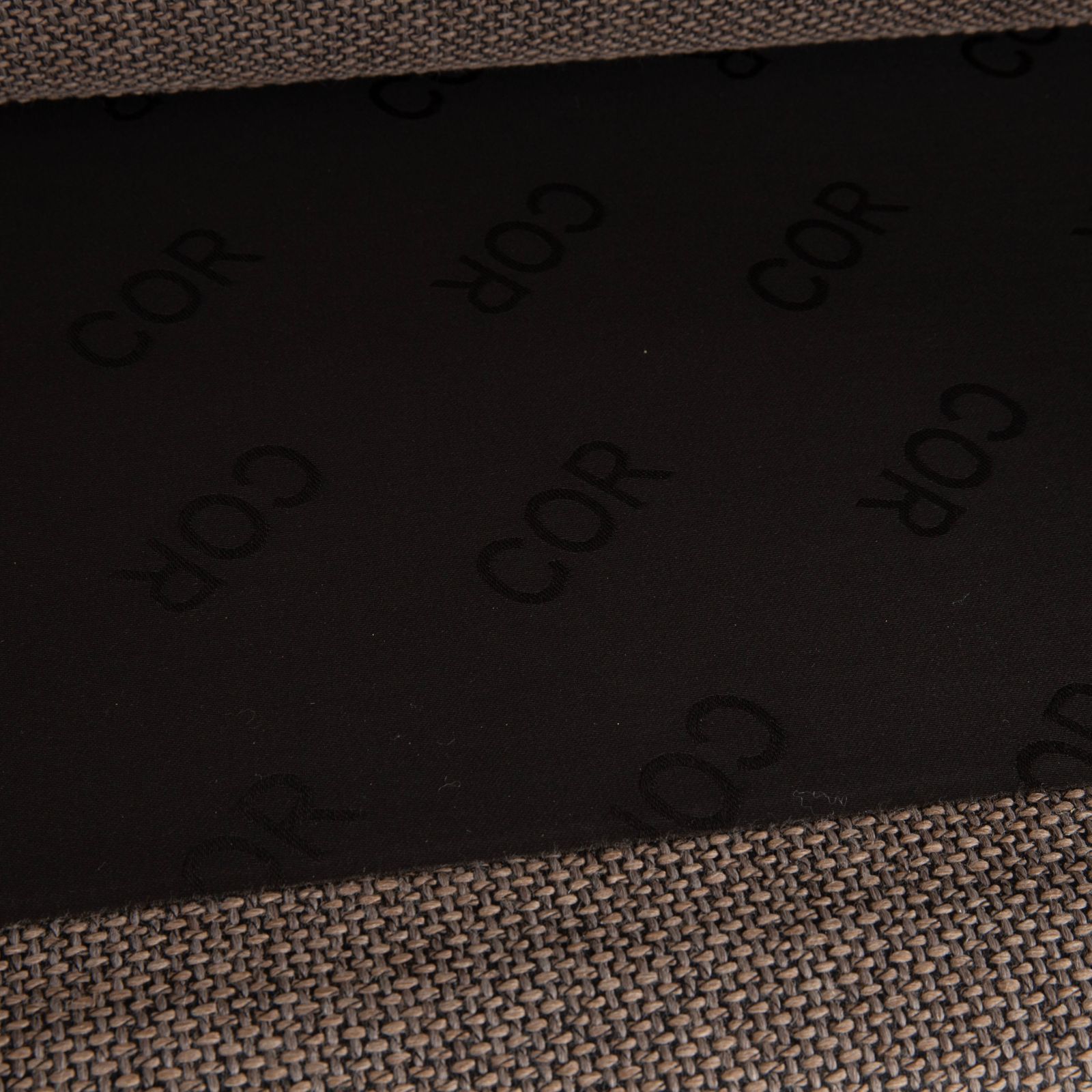 Mobilier Canapé 2 places Cor Conseta en tissu gris brun photo