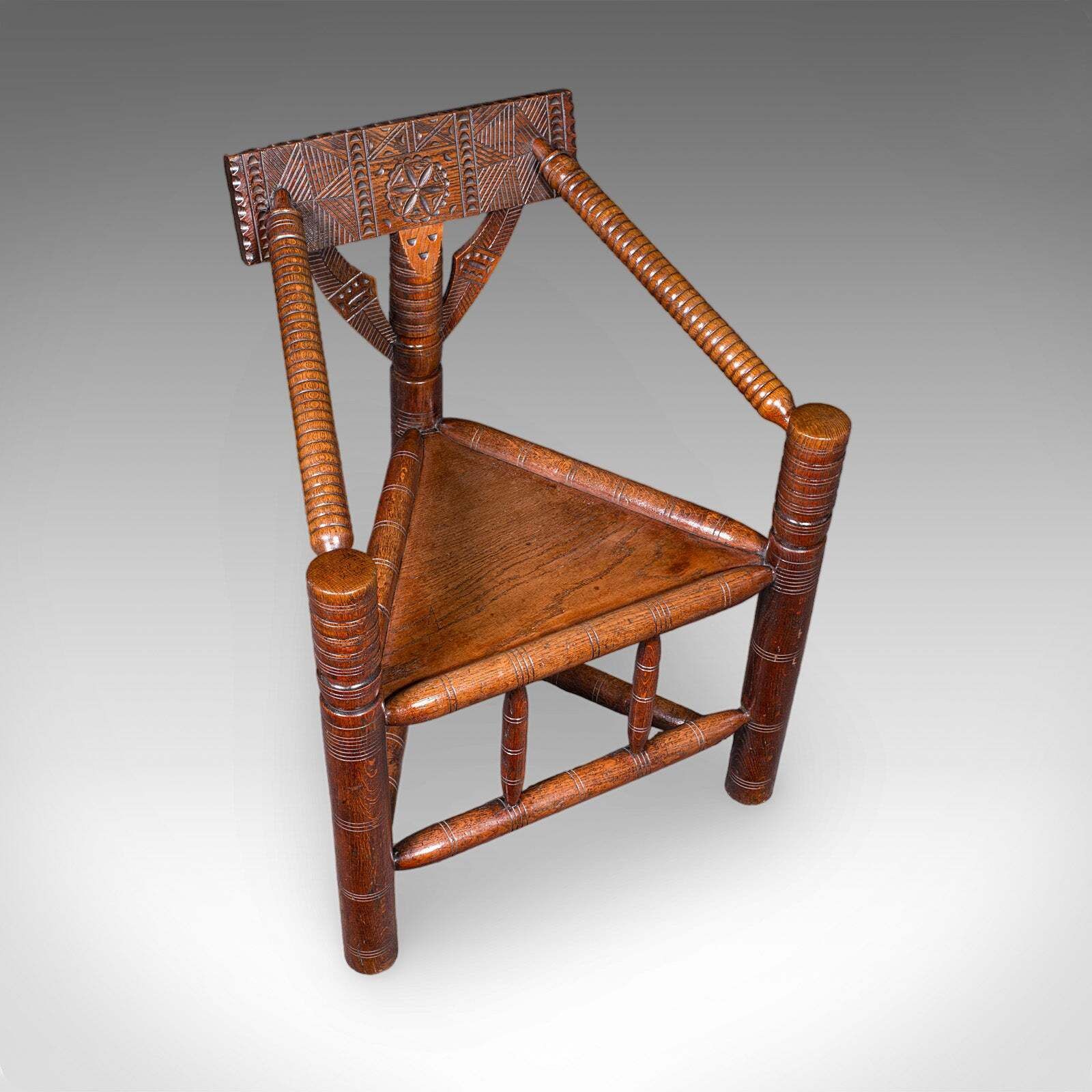 Antique Turner's Armchair, English, Oak, Old Saxon Chair, Elbow Seat, Victorian photo vinterior