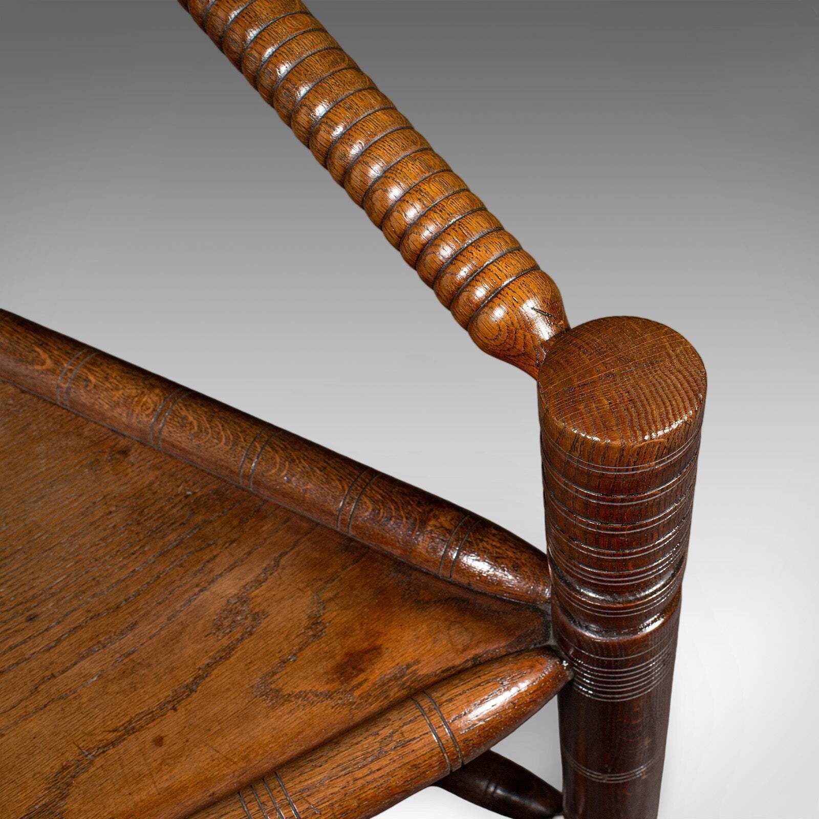 photo furniture Antique Turner's Armchair, English, Oak, Old Saxon Chair, Elbow Seat, Victorian
