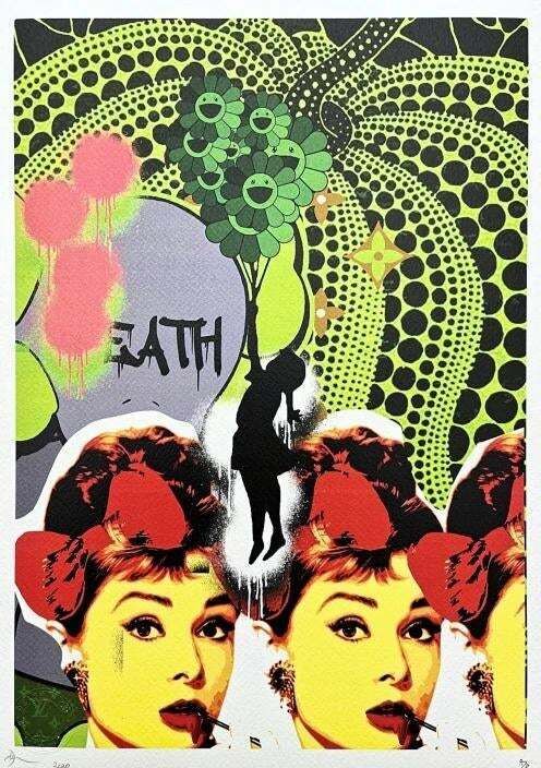 Death Nyc   Audrey Hepburn With Kusama Pumpkin   Limited Edition With Certificate