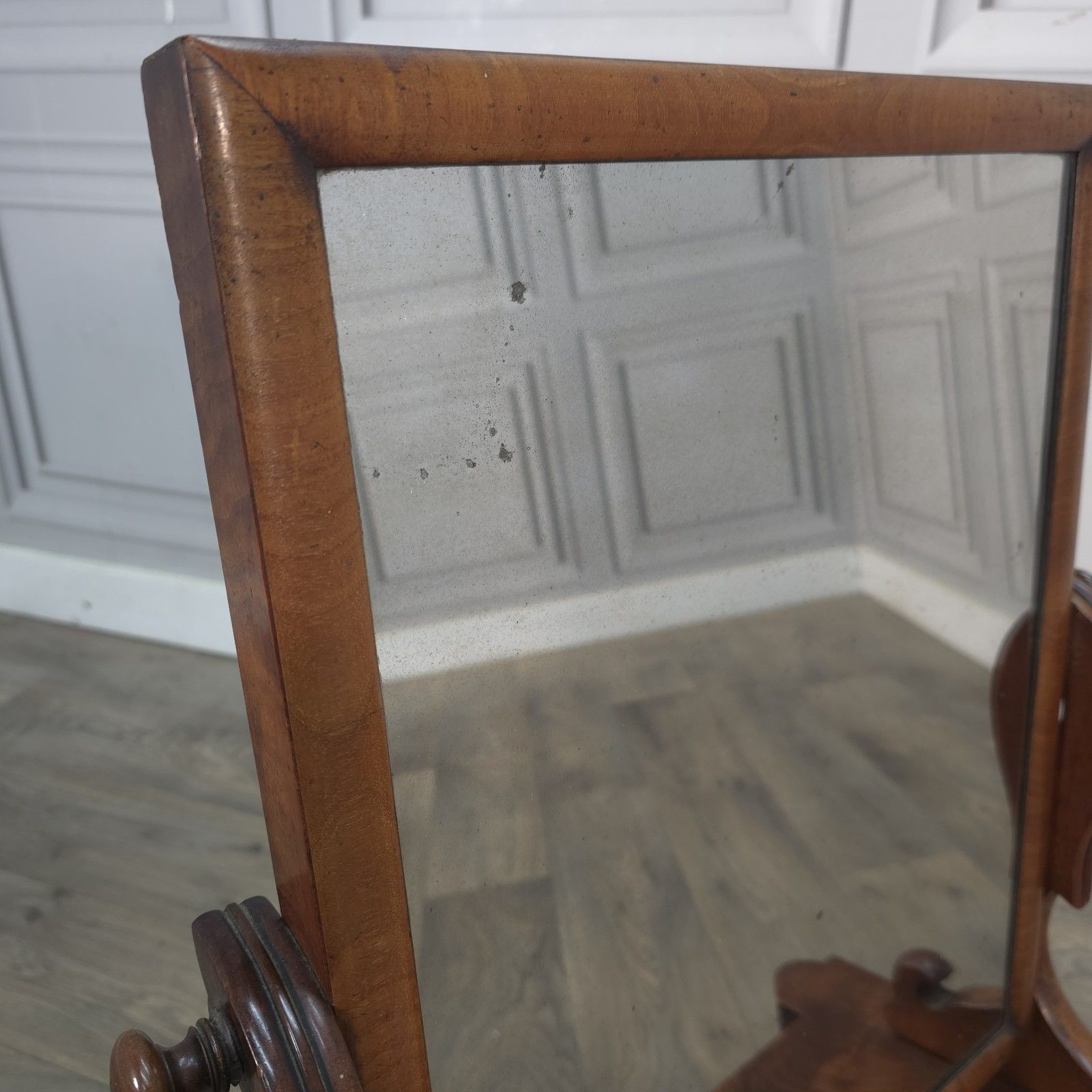 Antique Dressing Table Mirror & Drawers Victorian Flame Mahogany Bedroom Loo photo buy