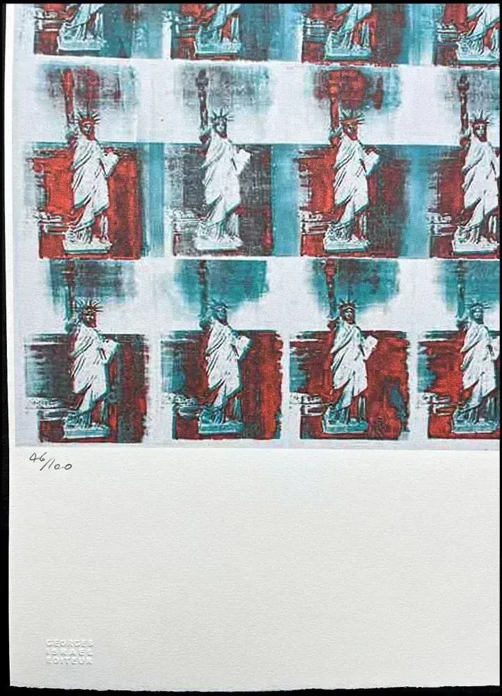 After Andy Warhol, 24x Statue Of Liberty, 1980s, Lithograph photo Art