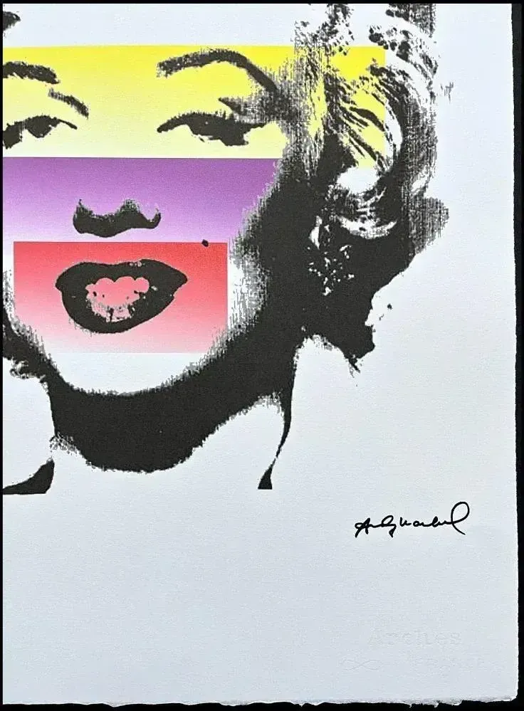 After Andy Warhol, Marilyn Monroe In Pastel Stripes, 1980s, Lithograph photo for sale