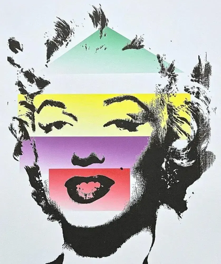 After Andy Warhol, Marilyn Monroe In Pastel Stripes, 1980s, Lithograph photo Art