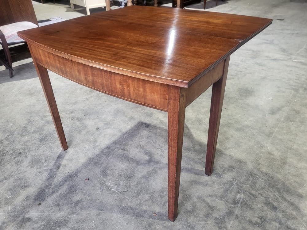 photo furniture Antique Edwardian Small Fold Over Occasional Dining Work Table Desk Seat 4