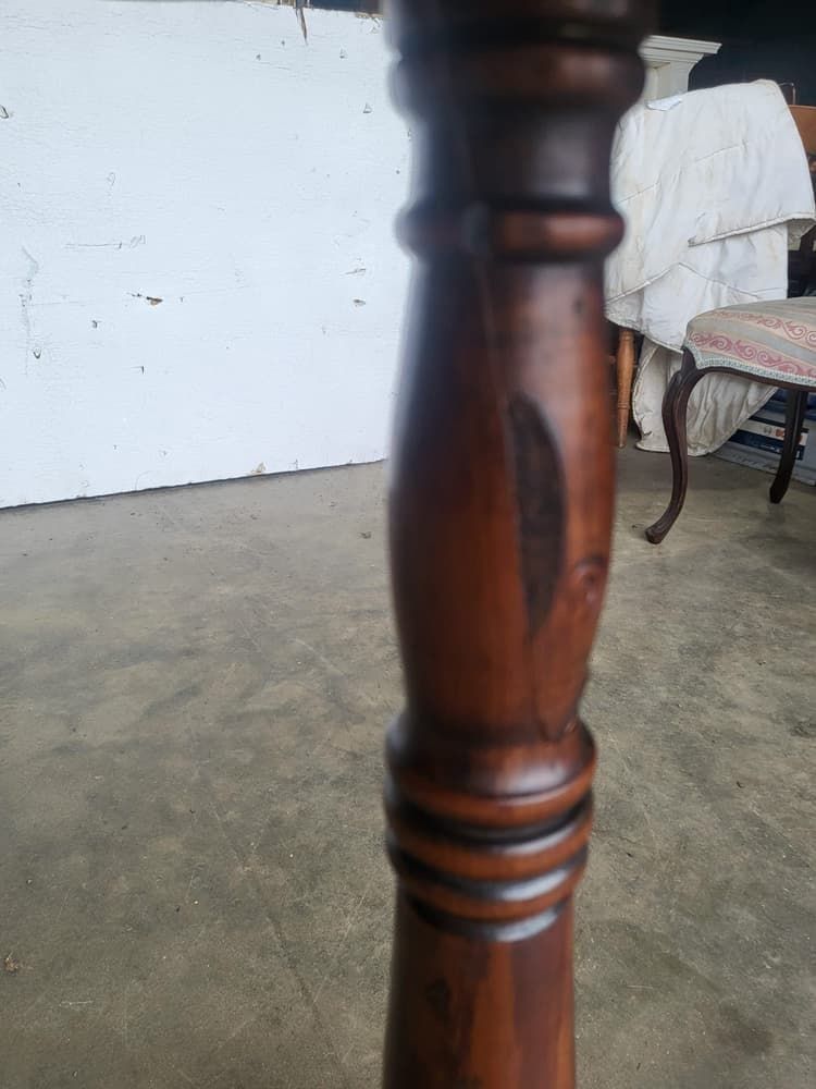 Antique Georgian Round Tripod Pod Side End Lamp Table photo vinterior