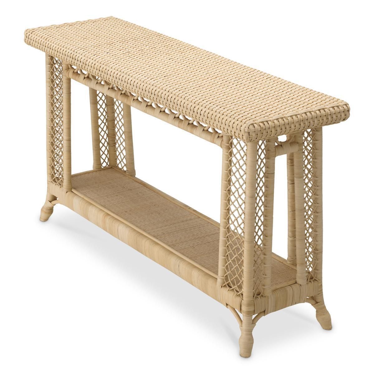 Natural Rattan Console Table With Organic Design photo 2543.07