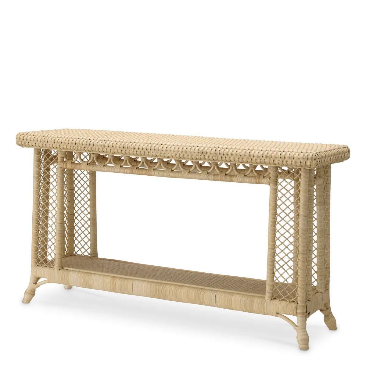 Natural Rattan Console Table With Organic Design photo buy
