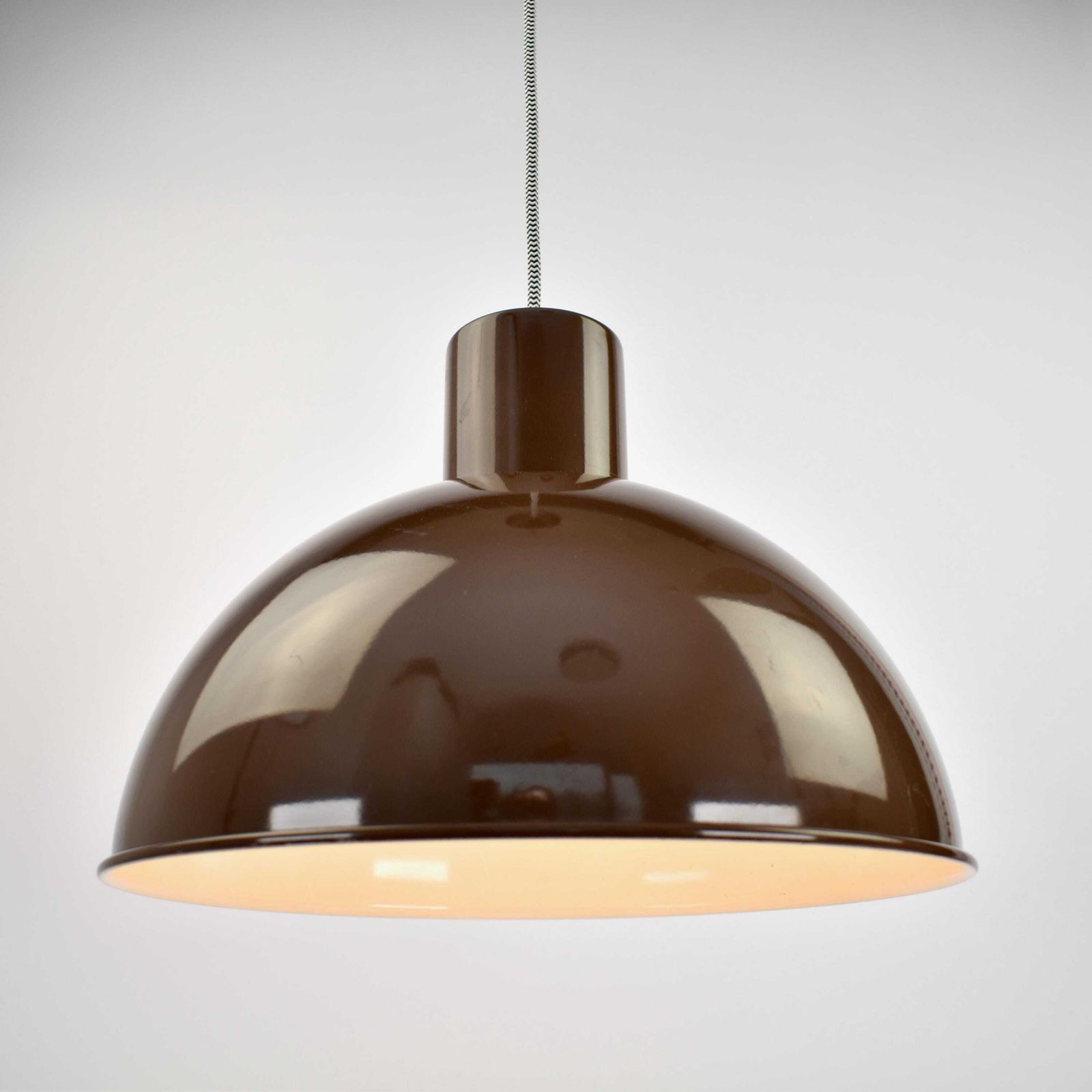 Midi Bunker Fog & Mørup Hanglamp Mid Century Modern Jo Hammerborg | Chocoladebruin Plafondlamp Vintage Jaren 70 Retro Deens Scandinavisch photo 345.0