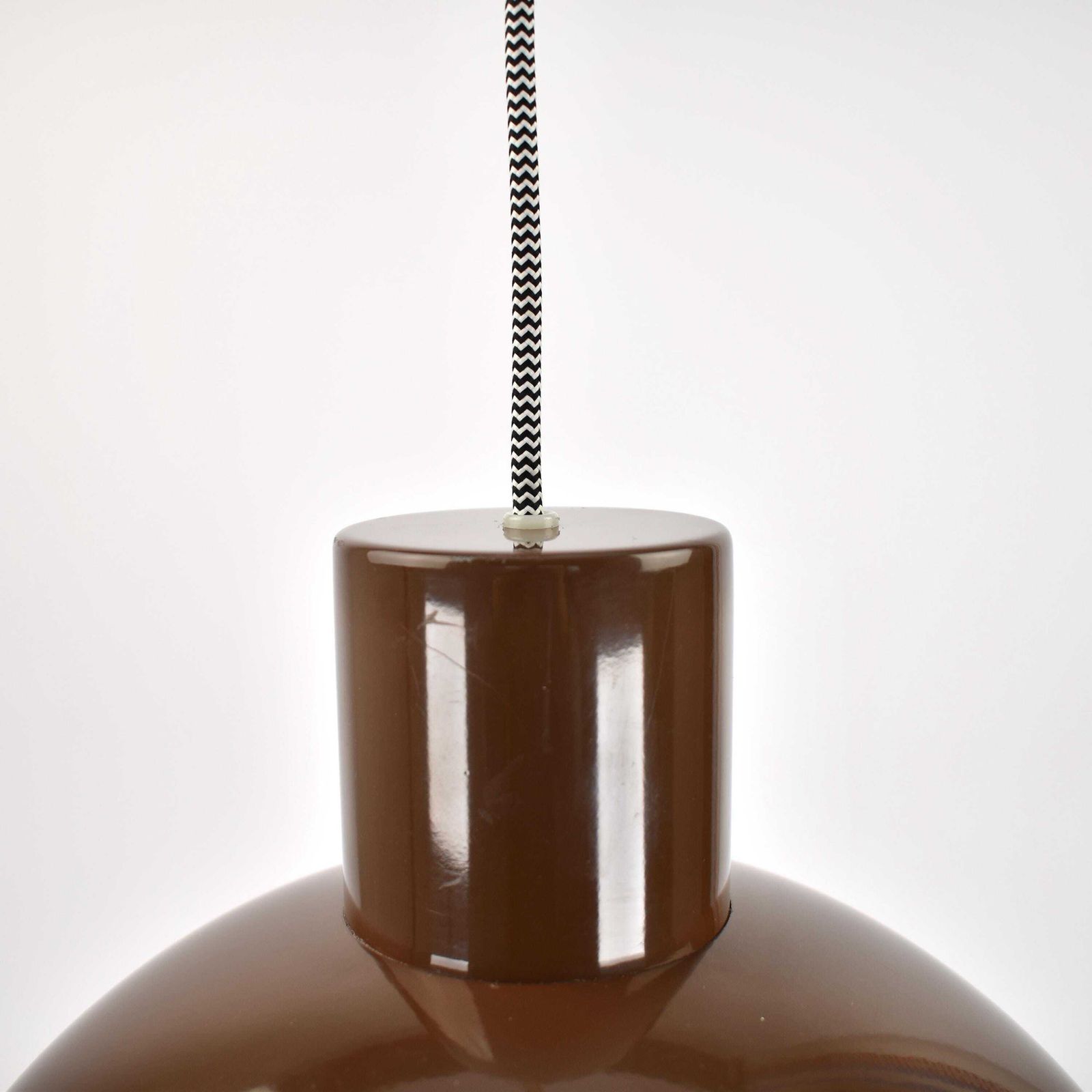photo buy Midi Bunker Fog & Mørup Pendant Light Mid Century Modern Jo Hammerborg | Chocolate Brown Ceiling Light Vintage 70s Retro Danish Scandinavian