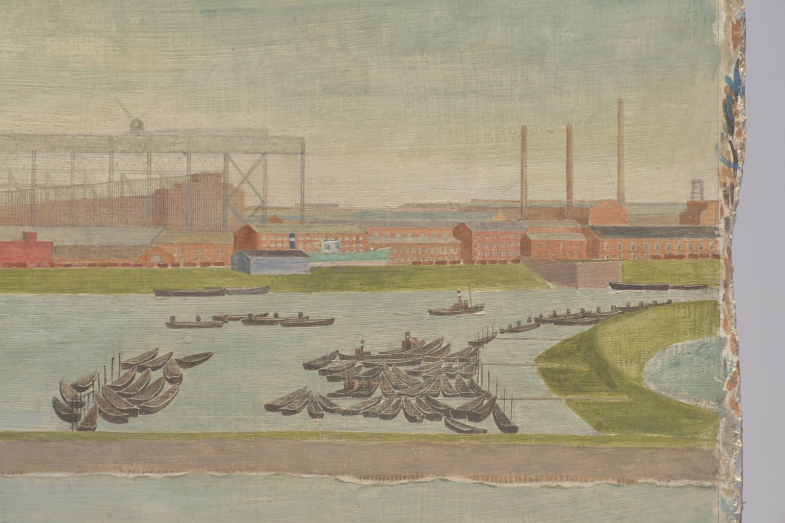 Hamburg Harbor, Around 1910, Oil On Cardboard, Inscribed A.Luxemburg photo furniture