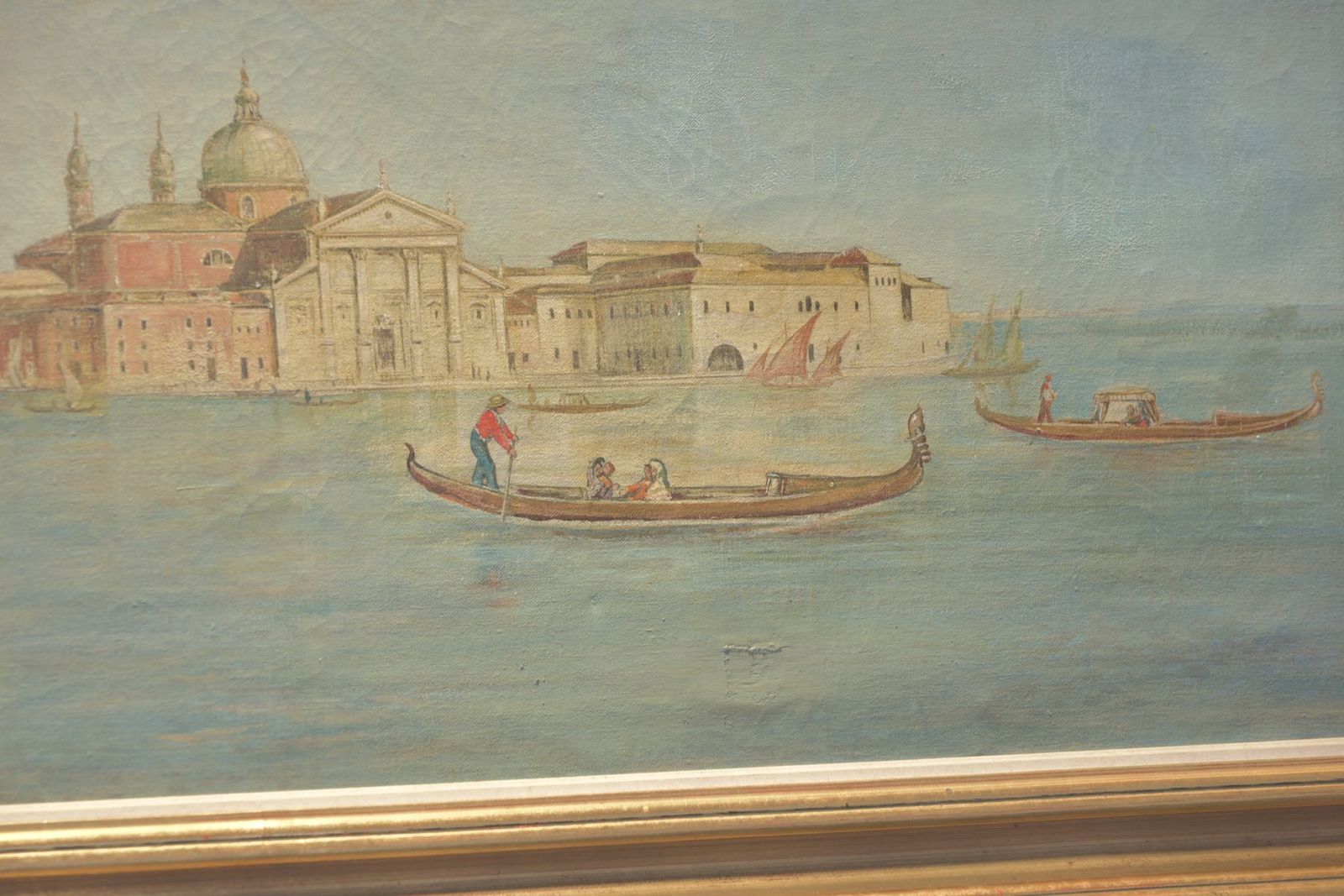 Venice With San Marco, Oil On Canvas In A Gold Frame photo buy