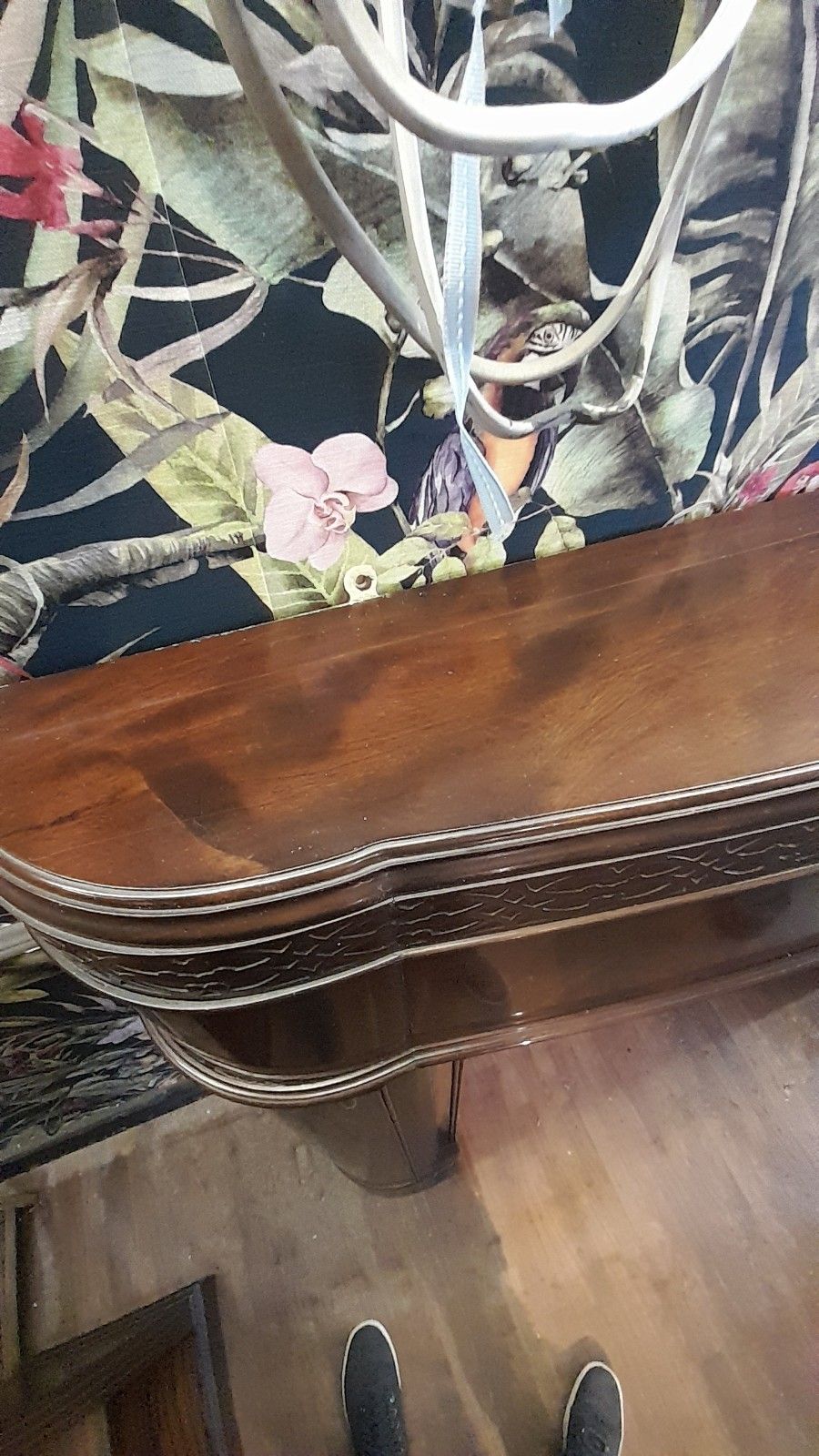 photo vinterior Large Art Deco Mantlepiece Solid Carved Mahogany And Walnut,  Excellent Conditi