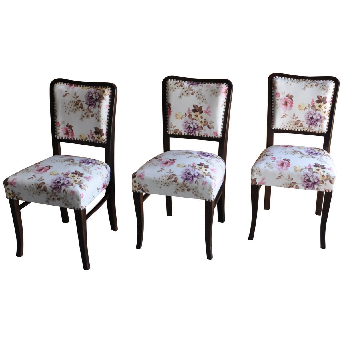 Art Deco Dining Chairs, 1930s, Set Of 3
