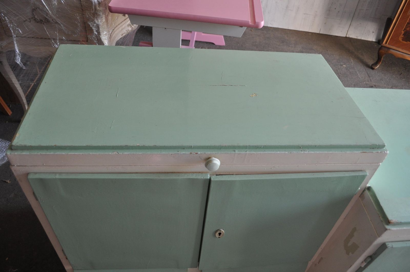 Art Deco Washstand & Cabinet, 1930s photo for sale