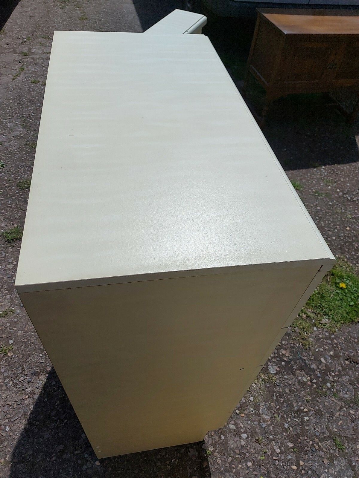 Vintage/Retro Cream Chest Of 5 Drawers Made In Gdr photo vinterior
