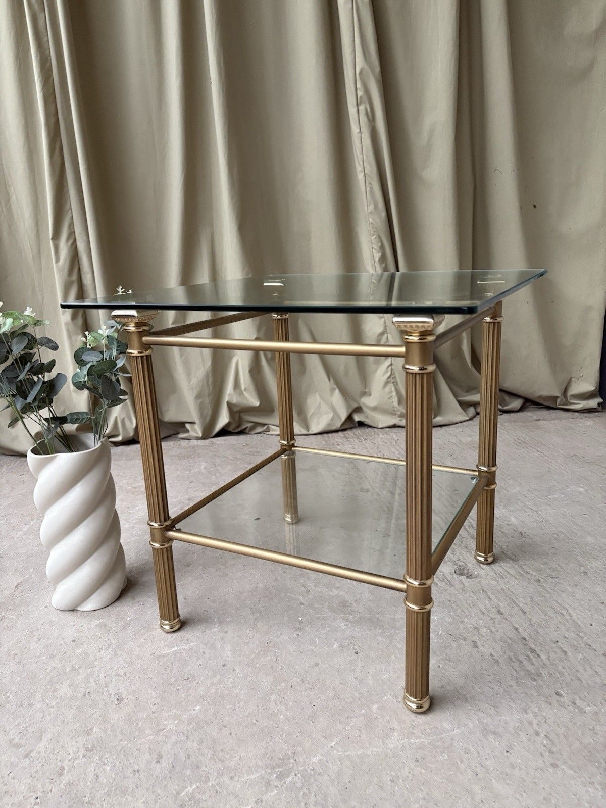 Vtg Late Mid Century Hollywood Regency Style Side Table Italian Retro R1062 photo furniture
