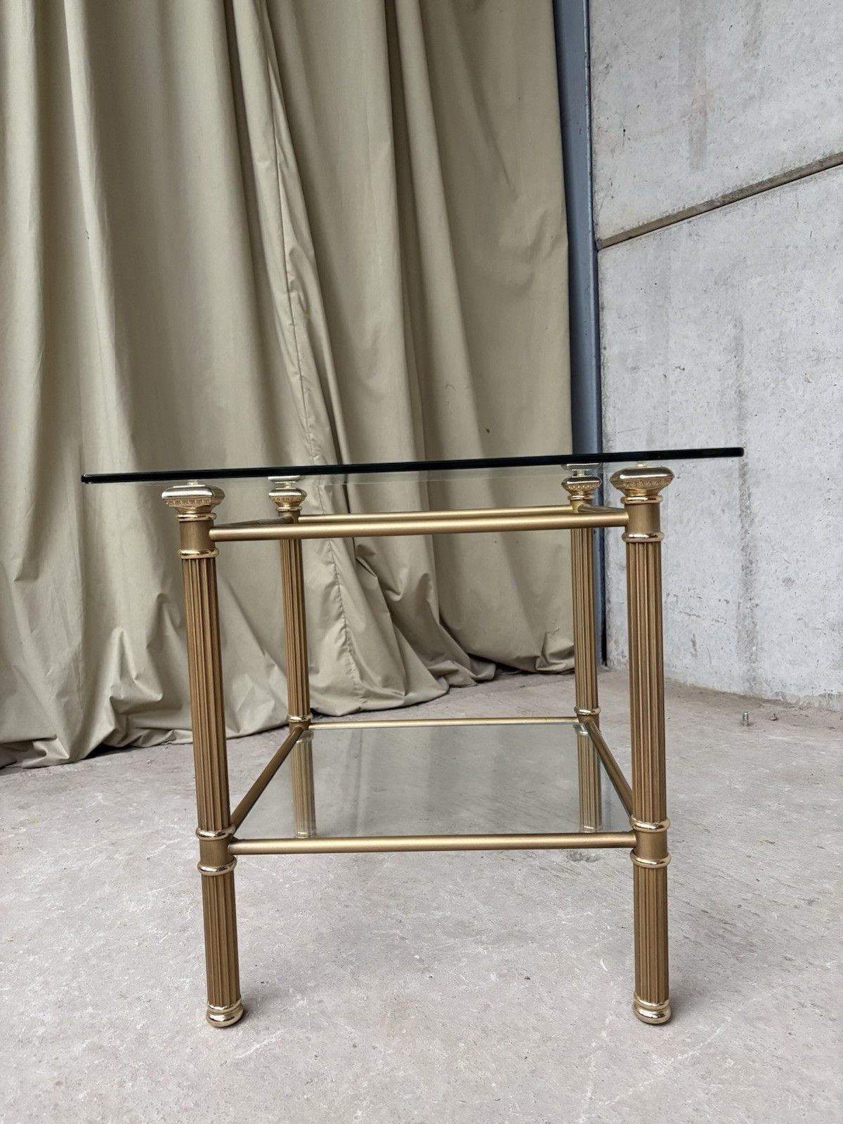 Vtg Late Mid Century Hollywood Regency Style Side Table Italian Retro R1062 photo vinterior